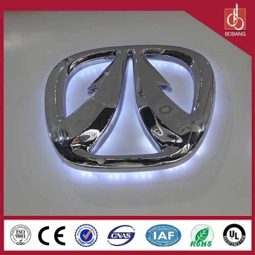 Vacuum Coating Backlit Car Logo Sign/Designed Car Logo Sign