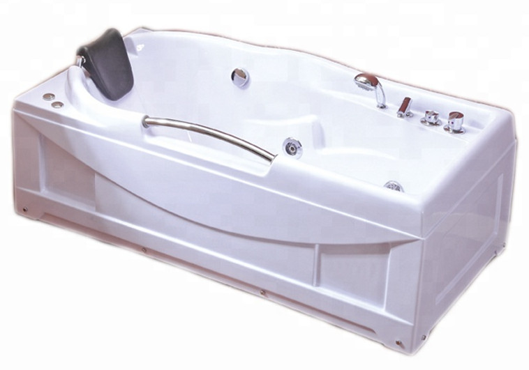 Black Water Bathtub Indoor Tub in Bath with Pneumatic Controller