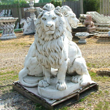 Factory wholesale custom size and color lion marble stone lion