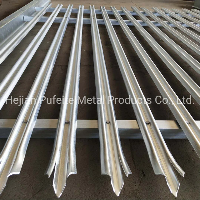 Hot Dipped Galvanized W Pale Palisade Fence with Ipe Post.