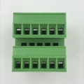 Double rows right angle pin plug-in terminal block