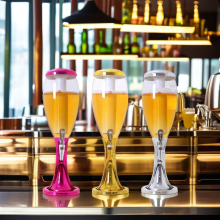 Electric 3L Table-Top Draft Beer & Wine Dispenser with Taps for Bars & Parties