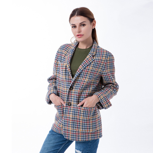 Thousand Birds Checker Cashmere Coat