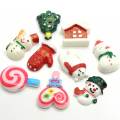 100pcs Mixed Resin Christmas Series Crafts Flatback Cabochon Scrapbooking Decorations For Hair Clips Embellishments Diy