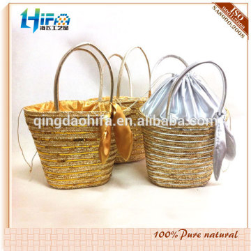 HIFA Natural Wheat Straw Beach Bag