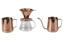 Stainless steel flip coffee kettle Three-piece Set