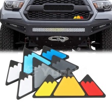 3D Tri-Color Grille Badge ABS Chrome Car Emblem for Toyota Tacoma 4Runner Tundra