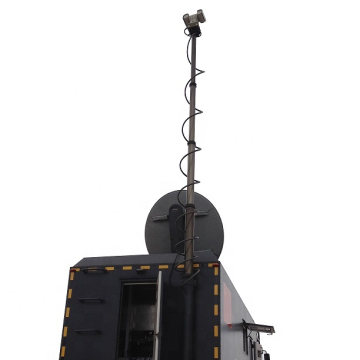 Telescopic Camera Mast on Small Monitoring Car: Telescopic Mast Camera Pole System