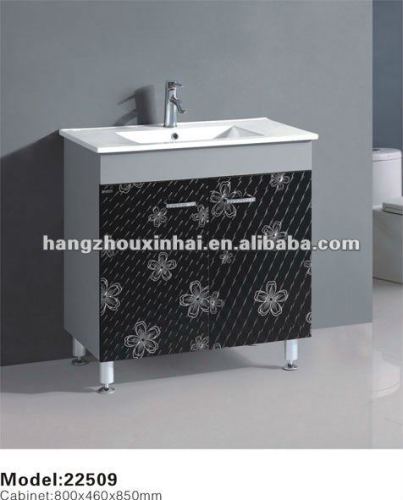 floor stand simple newly fashionable design PVC bathroom cabinet,bathroom furniture