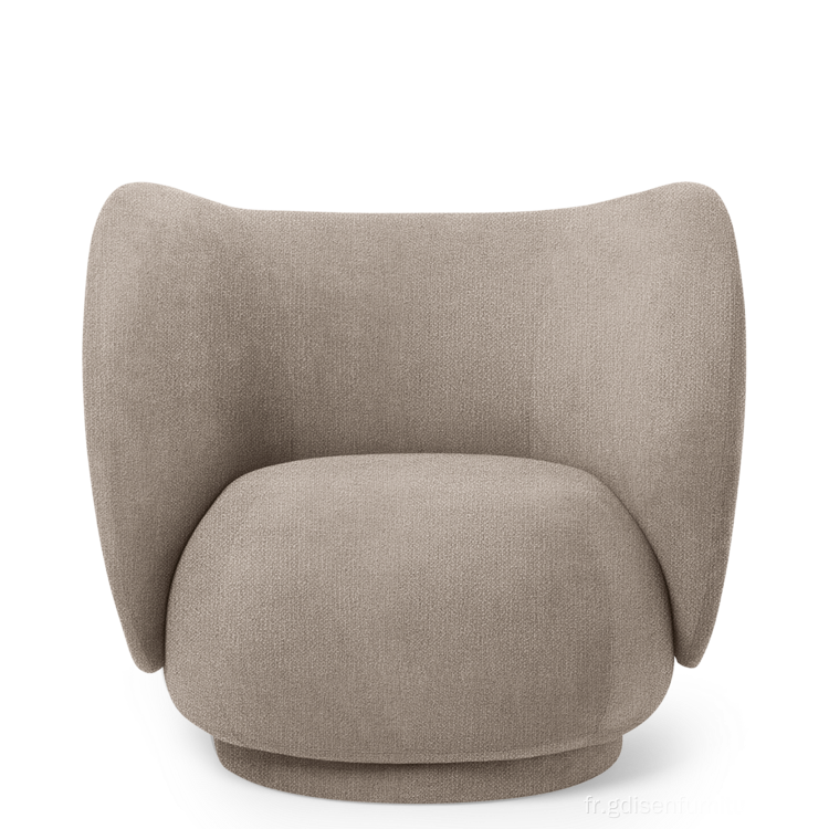 Chaise salon moderne Rico Boucle Fabric chaise en tissu