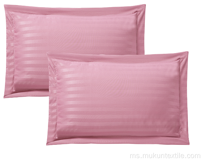 Custom 100% poliester Microfiber Stripe Satin Pillowcase