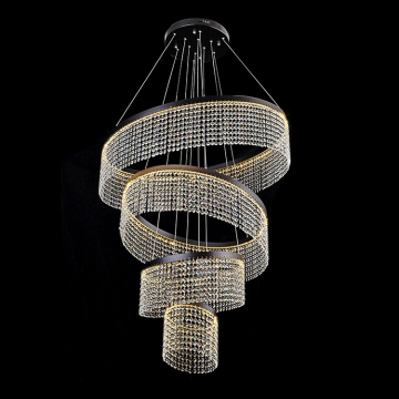 Glass crystal modern led chandelier hanging light