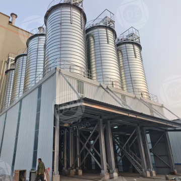Large welded steel plate silo for coal