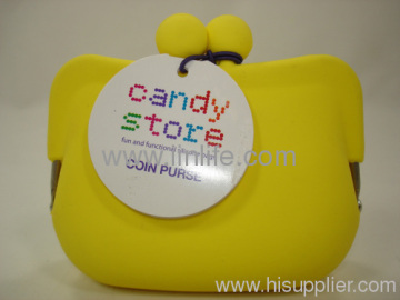 Authentic New Candy Store Yellow Silicone Framed Coin Purse/pouch/bag?