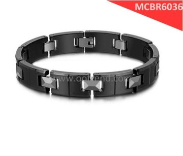 Men ceramic bracelet,Shiny polished black ceramic bracelet,high quality,scratch proof and allergy free