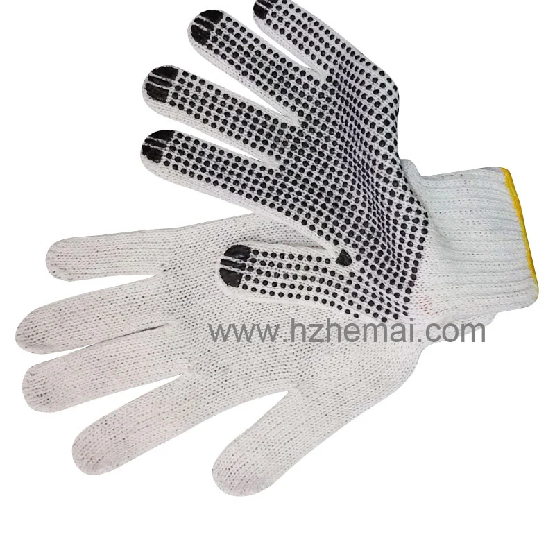 13 Gauge Polyester Gloves PVC Dots Industrial Safety Work Glove