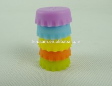 Candy colors Eco-friendly Silicone Beer Saver Reusable Bottle Cap,Custom Beer Saver