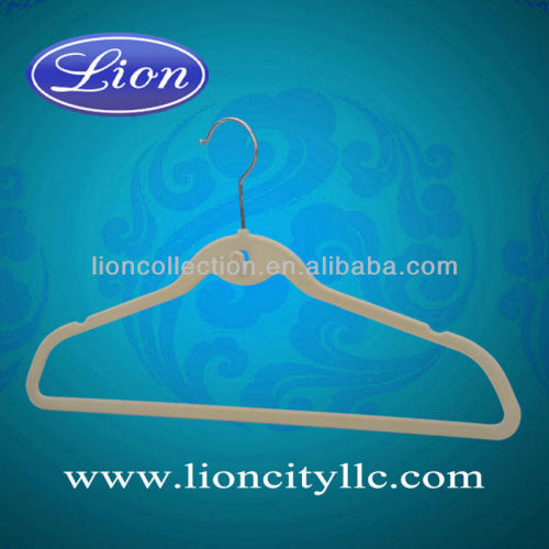 LEC-F5027 Colorful ABS Velvet Flocked Plastic Cloth Hanger