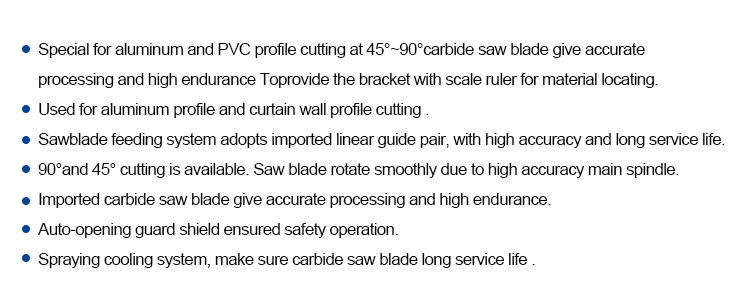 Single Head Aluminium Profile Mitre Cutting Saw For Aluminum