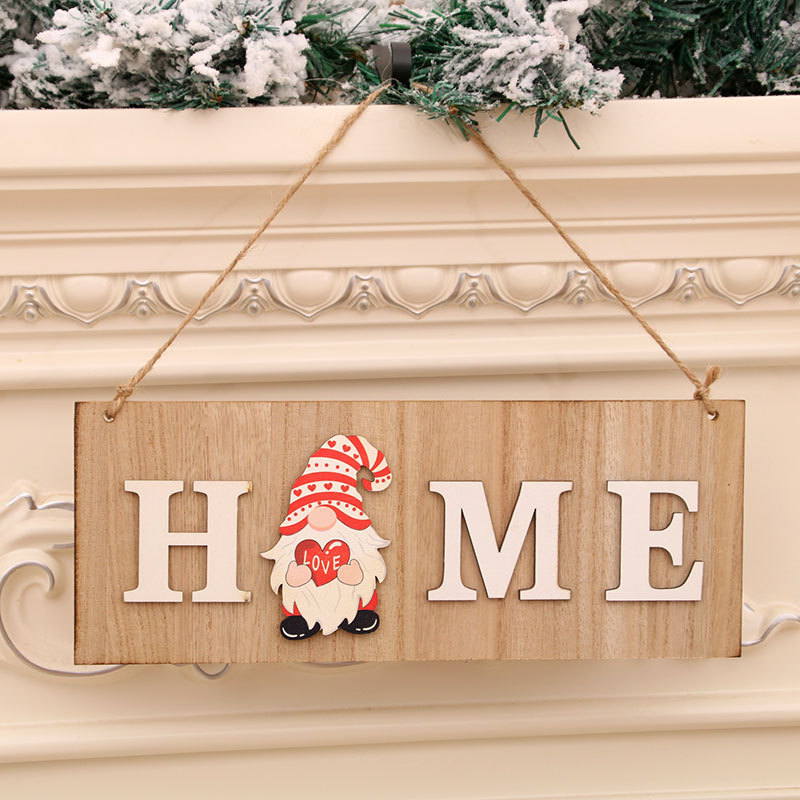 New wooden DIY replaceable door hanging home pendant Christmas Halloween Independence Day decoration supplies