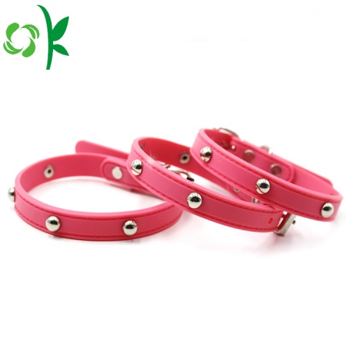 Σιλικόνη Cat Collar Custom Dog Collar με πριτσίνια