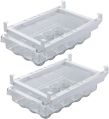 Egg Refrigerator Organizer 2-Pack Total Stores 30 Eggs