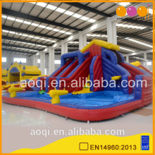 Kid surprise toy multi-color inflatable water slide backyard inflatable slide with ball pool