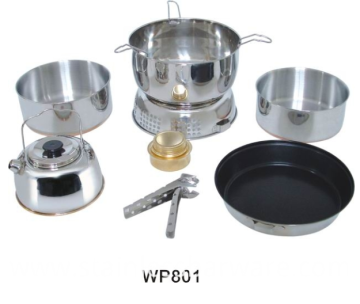 5 People Outdoor Stainless Steel Cookware