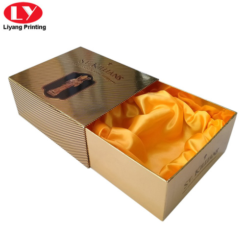 Sliding Gold Paper Candle Gift Box For Candle