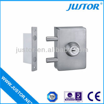 glass door security lock, JUSTOR brass cylinder lock