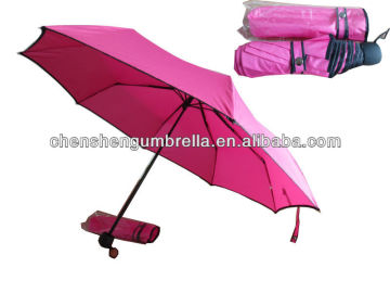 plastic handle waterproof foldable umbrella