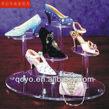 Elegant round shoes display rack/acrylic shoe display for shop store