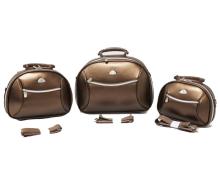 Golden PU Cosmetic Suitcase