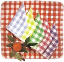 Cheap check cotton dish cloth