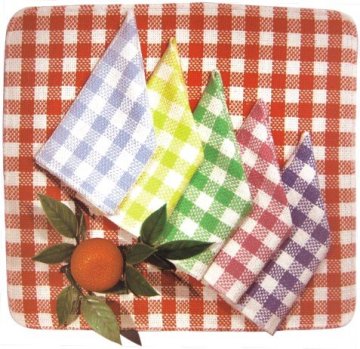 Cheap check cotton dish cloth