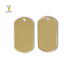 Gold Fashion Brass Dog Tag ID Name Plate