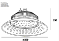 Swobodnie regulowane oświetlenie AngleWarehouse UFO Low Bay