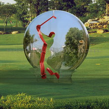 chinese outdoor sculptures metal craft mirror ball sculpture