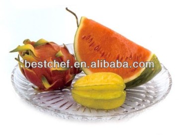 Crystal acrylic Round fruit dish Round petal compote fruit tray round acrylic serving tray