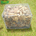 Gabion Basket muur met hek bovenop