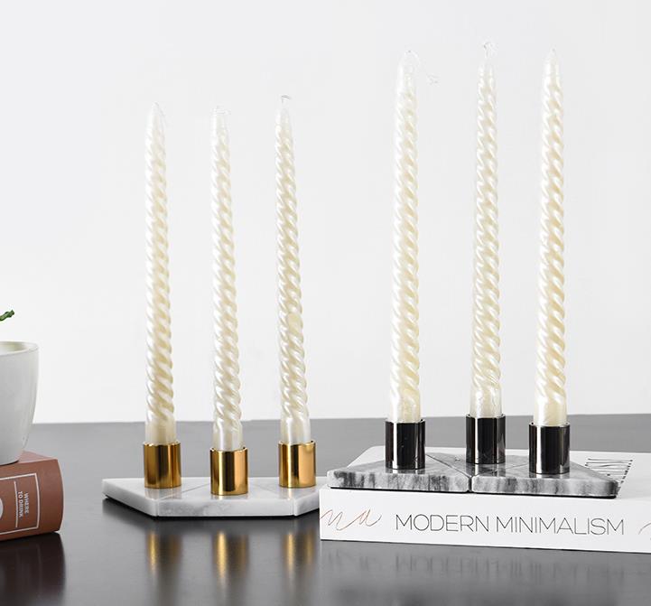 Натуральны камень упрыгожванне траверціну мармуру трымальнік свечкі