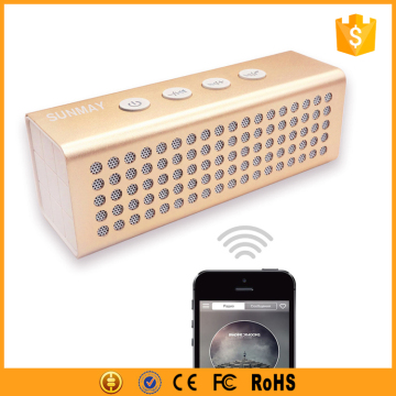 Private dual channel stereo aluminum bluetooth speaker 2016