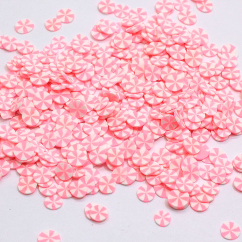 500 g di argilla polimerica menta piperita spruzza caramelle in miniatura cerchio rotondo rosa e viola dolci caramelle Kawaii nail art decorazione unghie