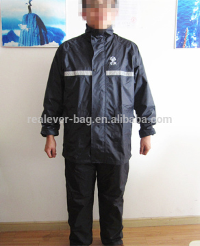 UB-4 Pongee black traffic adult raincoat