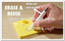 Custom Silicone memo pad/Rewritable silicone memo pad/erasable silicone memo pad