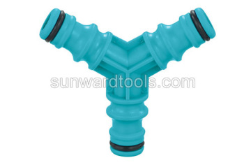 Plastic 3 way hose coupling