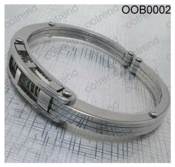 Timeless classic Spring Shock Stainless Steel flexible man cuff ,strong man cuff