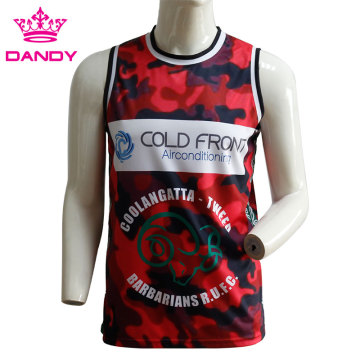 Camou sublimated basketball shirts