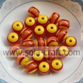 8 MM mode en gros nouveau jaune et rouge rayure charme pierre précieuse entretoise ronde cristal Swarovski perles de bijoux en vrac