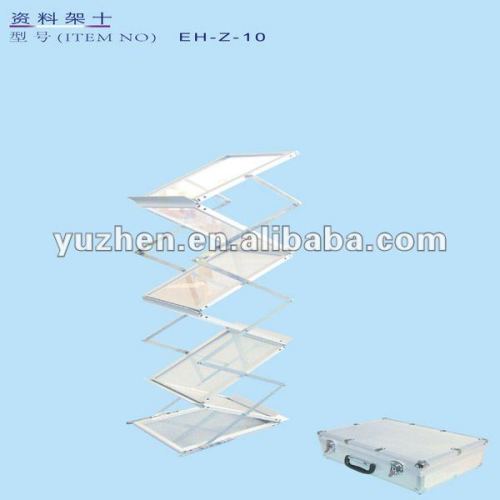 Foldaway catologue shelf